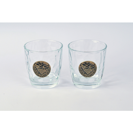 GOLDEN FOX SZKLANKI DO WHISKY DIAMOND     DEER GOLD - 2 SZT